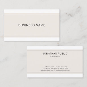 Modern Sophisticated Minimalist Trendy Plain Business Card