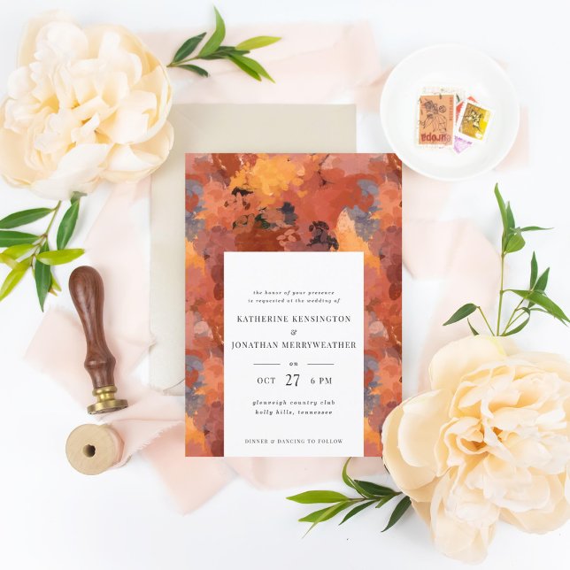Modern Sophisticated Terracotta Boho Wedding Invitation (Creator Uploaded)