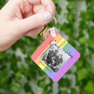 Modern Soulmates LGBT Photo Key Ring
