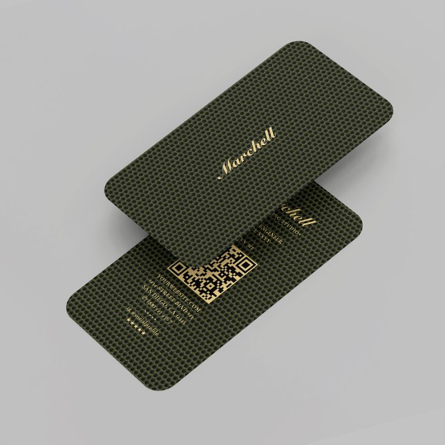 Modern Sound Engineer Music Monogram Green Gold  Business Card (Modern Sound Engineer Music Monogram Dark Green Gold Professional Business Card
)