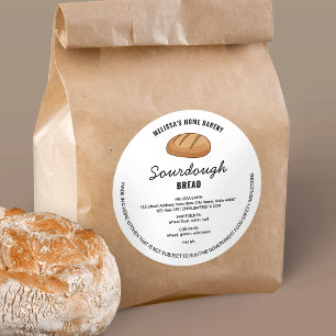 Modern Sourdough Bread Bakery Cottage Law Label