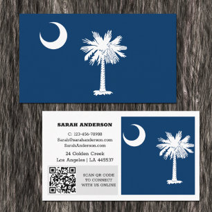 Modern South Carolina Business Card, Flag / USA Business Card