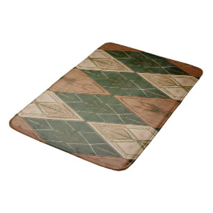 Modern Southwest Diamond Geometric Bath Mat