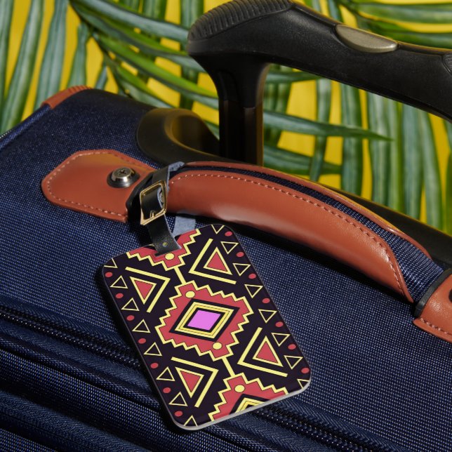 Modern Southwest Diamonds Style Luggage Tag (Front Insitu 1)