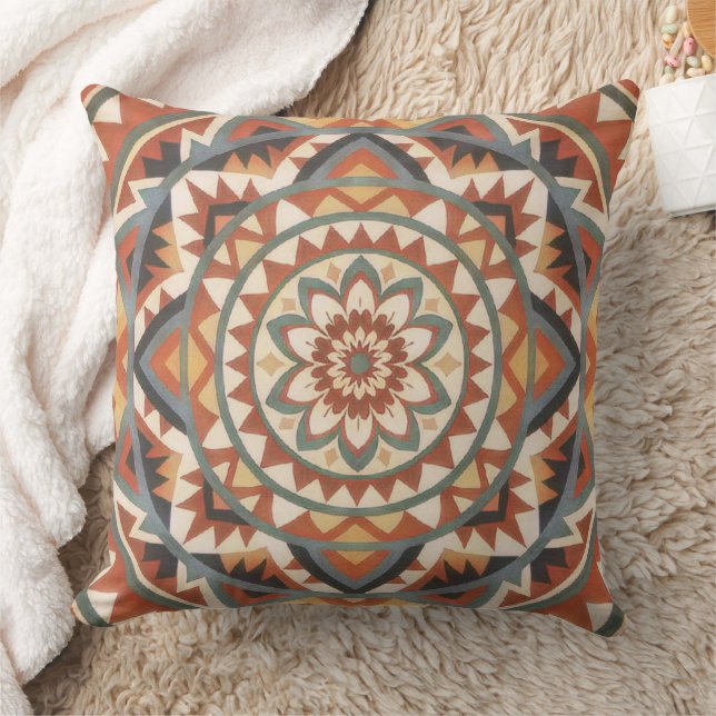 Modern Southwest Mandala Cushion (Blanket)