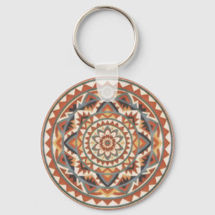 Modern Southwest Mandala Key Ring