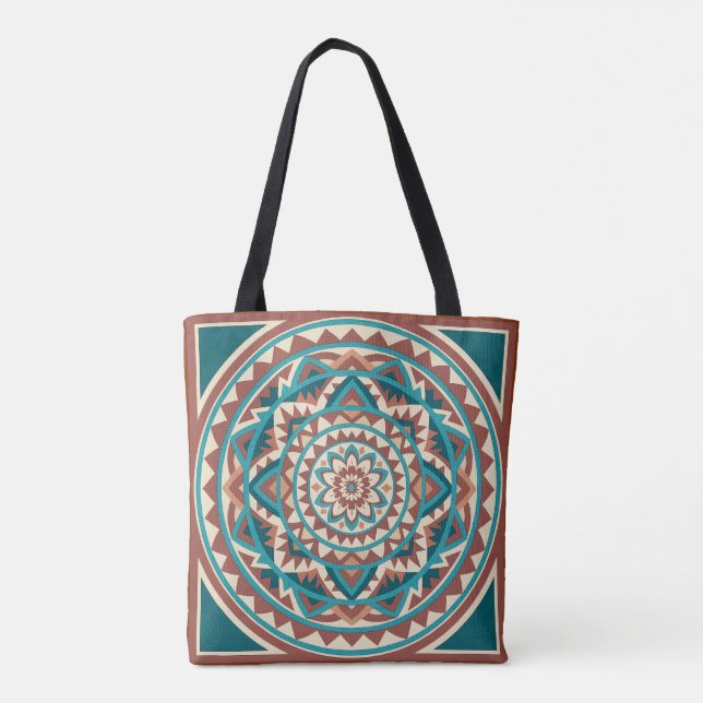 Modern Southwest Mandala  Tote Bag (Back)