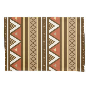 Modern Southwestern Geometric, Brown, Tan & Rust Pillowcase