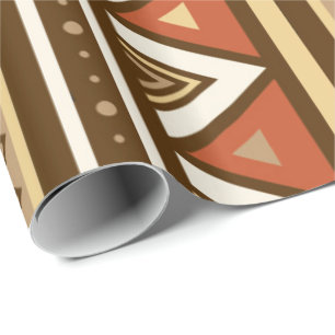 Modern Southwestern Geometric, Brown, Tan & Rust Wrapping Paper