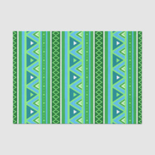 Modern Southwestern Geometric, Green and Aqua Tissue Paper