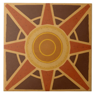 Modern Southwestern Sunburst Tile