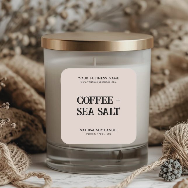 Modern soy wax candle product label (Creator Uploaded)