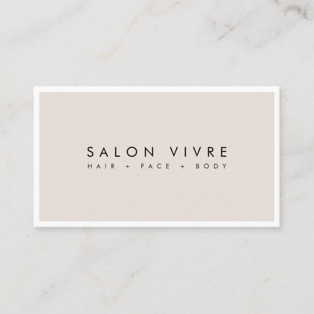 Modern Spa or Salon Minimalist Business Card  (Front)
