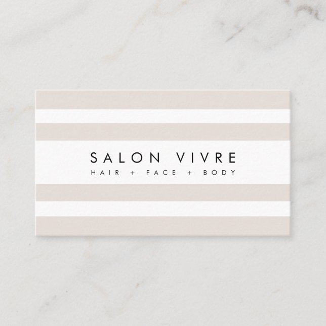 Modern Spa Salon Minimalist Stripes Business Card  (Front)