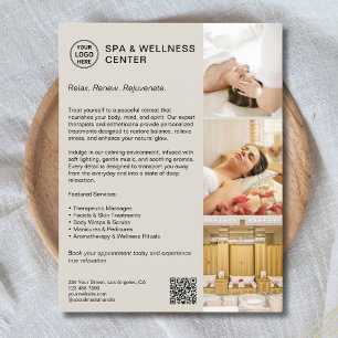 Modern Spa Wellness Center Promotional Business  Flyer