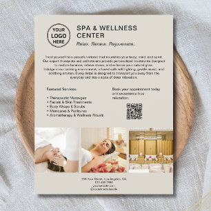 Modern Spa Wellness Centre Promotional Business Flyer