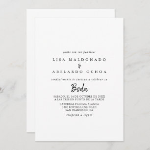 Modern Spanish Wedding Invitation