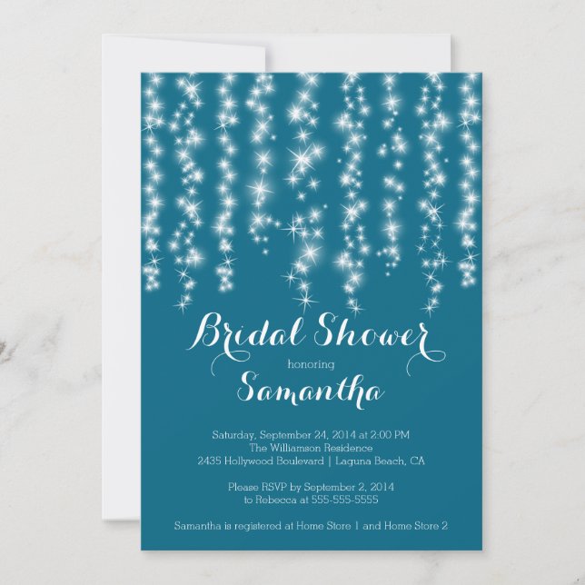 Modern Sparkle Bridal Shower Invitation (Front)