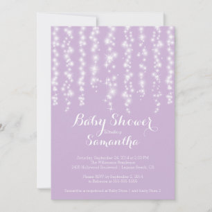 Modern Sparkle Girls Baby Shower Invitation