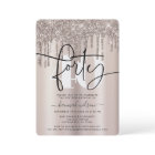 Modern Sparkly Cream Glitter 40th Birthday Party