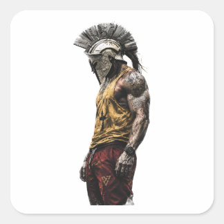 Modern Spartan Warrior – Ancient Strength Modern B Square Sticker