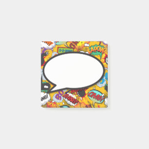 Modern Speech Bubble Funny Comic Book Post-it Notes