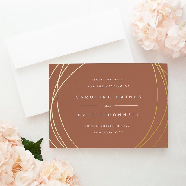 Modern Spheres | Foil Save the Date Card (Creator Uploaded)