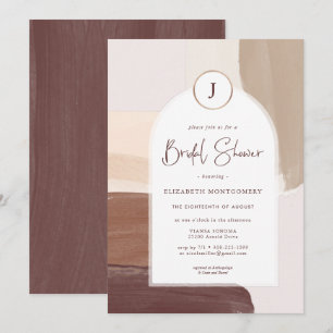 Modern Spiced Terra Cotta   Bridal Shower Invitation