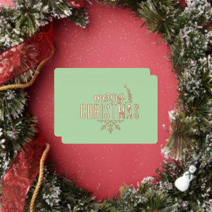 Modern Spiral Christmas Tree Merry Christmas Rose Foil Holiday Card