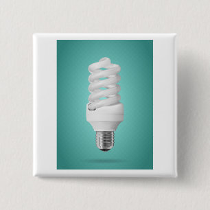 Modern Spiral Compact Fluorescent Lightbulb 15 Cm Square Badge