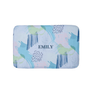 Modern Spirals and Lines Bath Mat