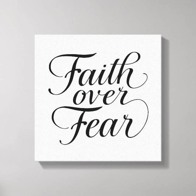 Modern Spiritual Faith Quote Canvas Print (Front)