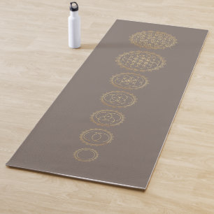 Modern spiritual growth gold Mandala evolution Yoga Mat