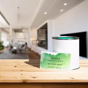 Modern Splash Green Painter Business Card