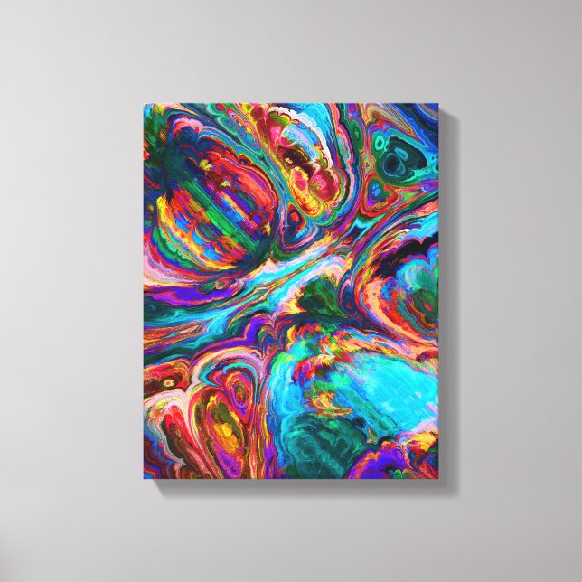 Modern Splash of Paints Canvas Print (Front)