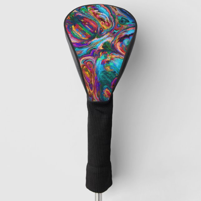 Modern Splash of Paints Golf Head Cover (Front)