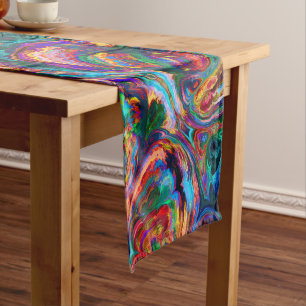 Modern Splash of Paints Long Table Runner