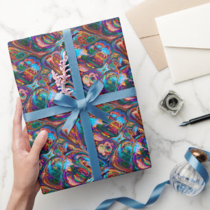 Modern Splash of Paints Wrapping Paper