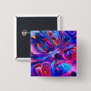 Modern Splash of Purple Hue Paints 15 Cm Square Badge