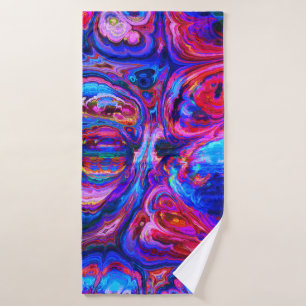 Modern Splash of Purple Hue Paints Bath Towel