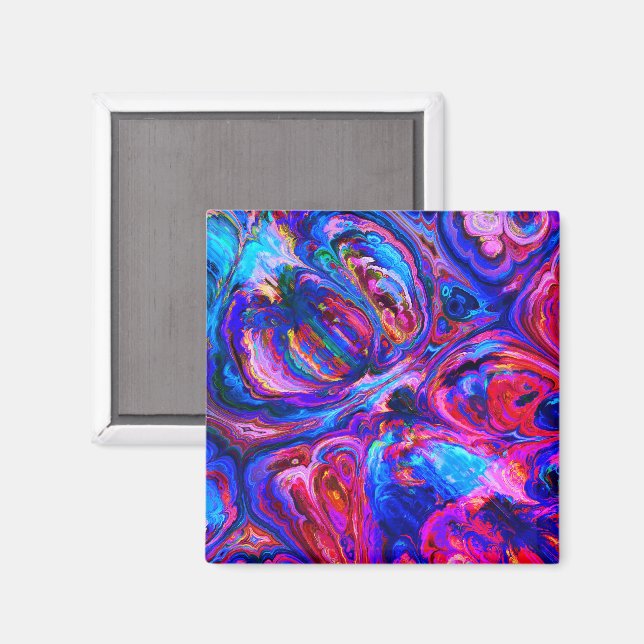 Modern Splash of Purple Hue Paints Magnet (Front/Back)