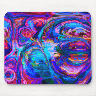 Modern Splash of Purple Hue Paints Mouse Mat