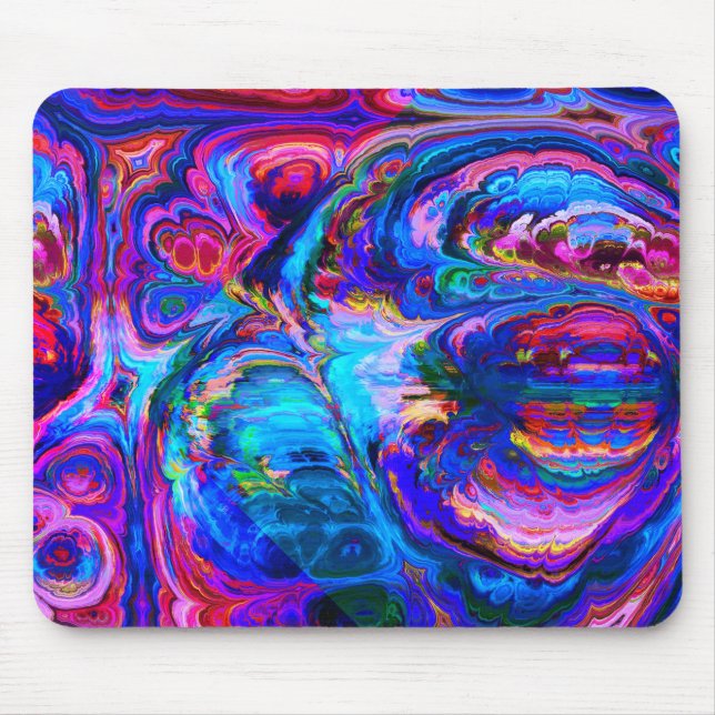 Modern Splash of Purple Hue Paints Mouse Mat (Front)