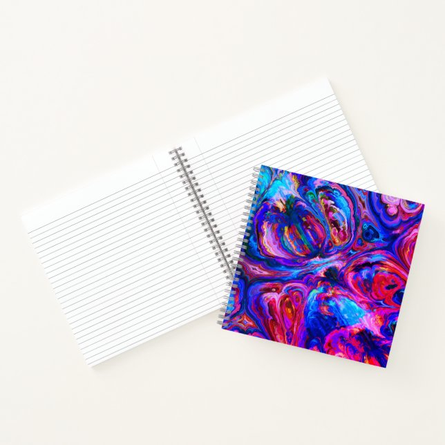 Modern Splash of Purple Hue Paints Notebook (Inside)