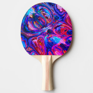 Modern Splash of Purple Hue Paints Ping Pong Paddle