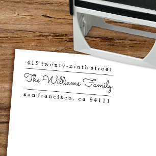Modern Split Address Self-Inking Return Address Stamp