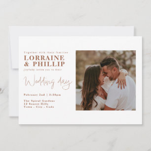 Modern Split Layout with Photo wedding Invitation