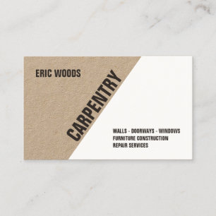 Modern split look business card