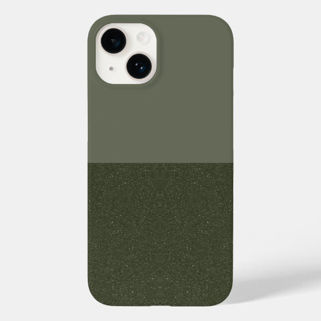 Modern Split Moss Green iPhone 14 Case – Customise (Back)