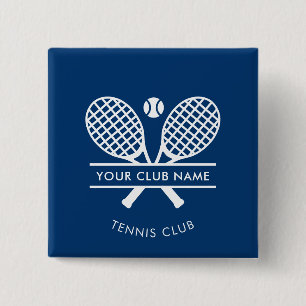 Modern Sport Club Name Tennis Team Swag Custom 15 Cm Square Badge
